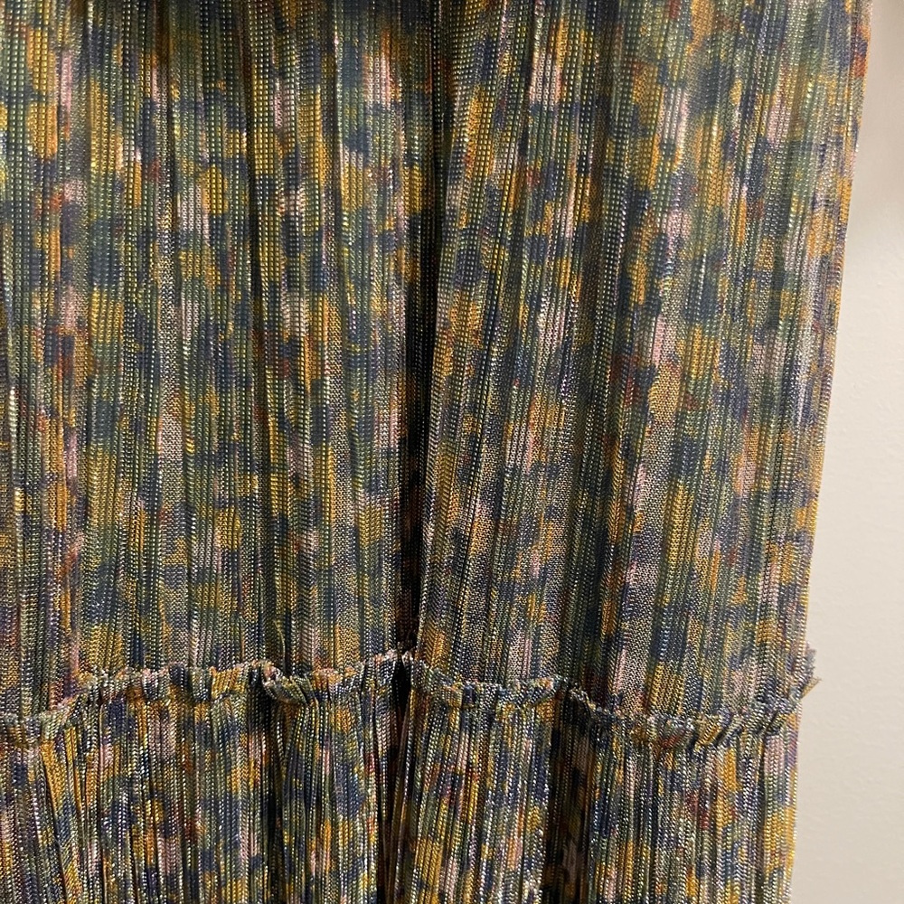 BA&SH PERLA GREEN GLITTER DRESS - Picture 7 of 8